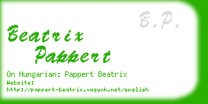 beatrix pappert business card